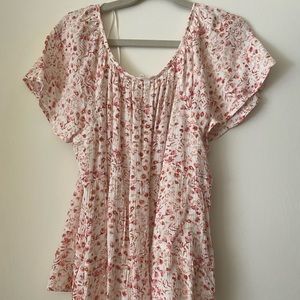 pink and white floral shirt. never worn. great condition